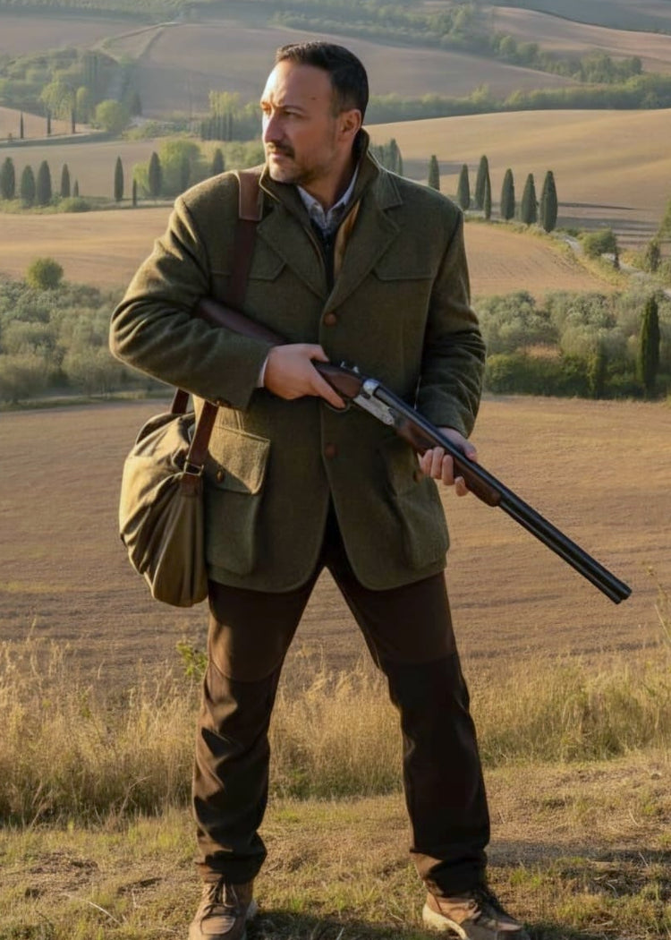 Amiata green tweed wool jacket