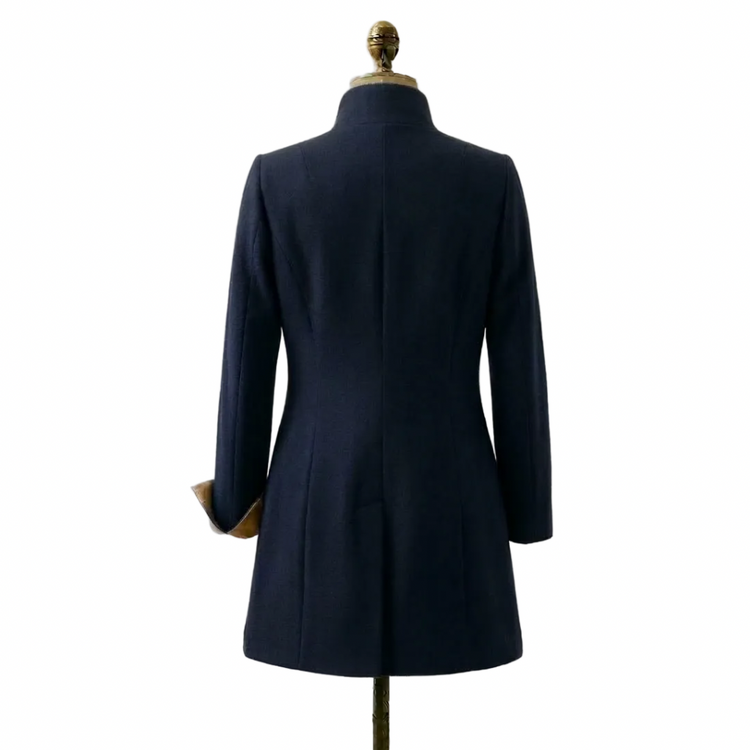 Violetta green fustian and leather trim