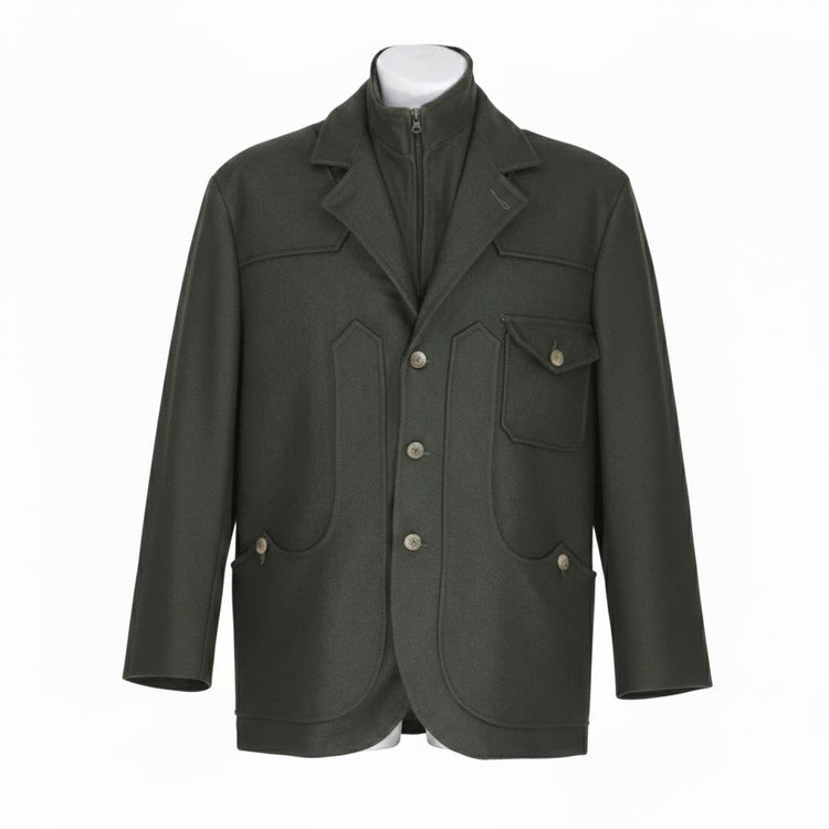 Giacca maremmana lana loden verde
