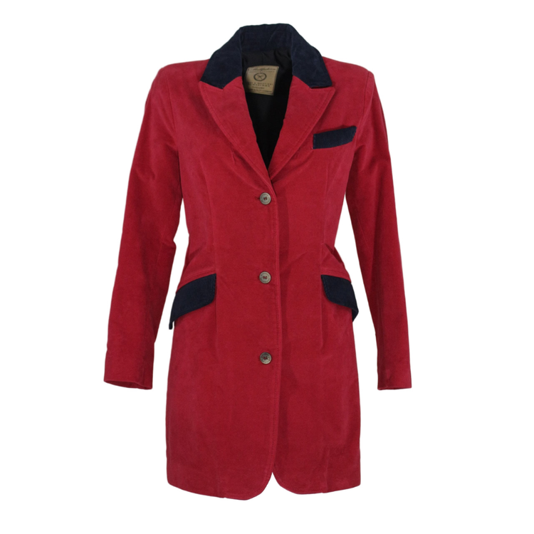 Cappotto fustagno rosso modello "Alice"