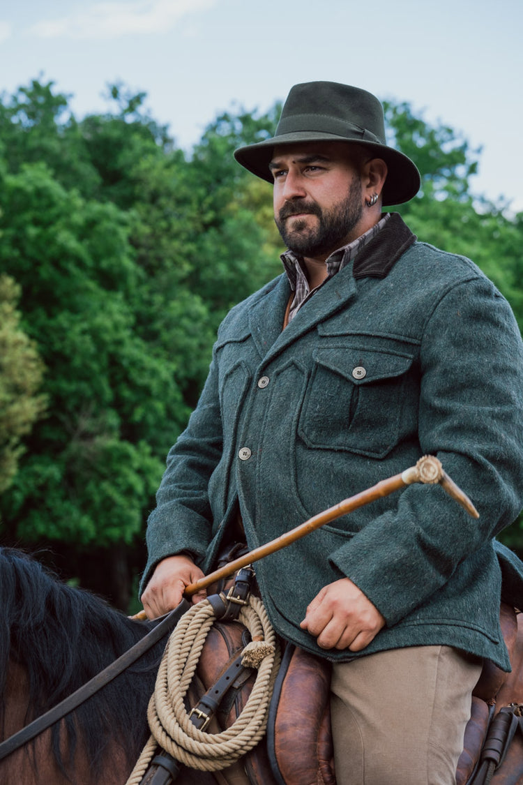 Giacca maremmana lana loden verde