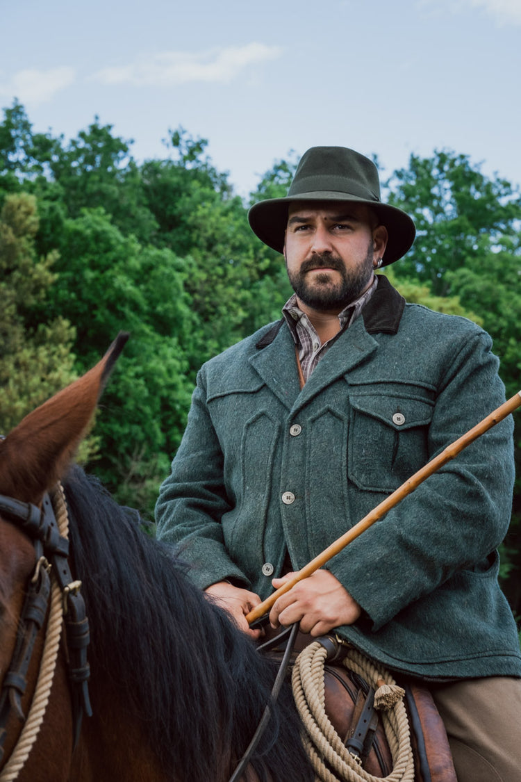 Giacca maremmana lana loden verde