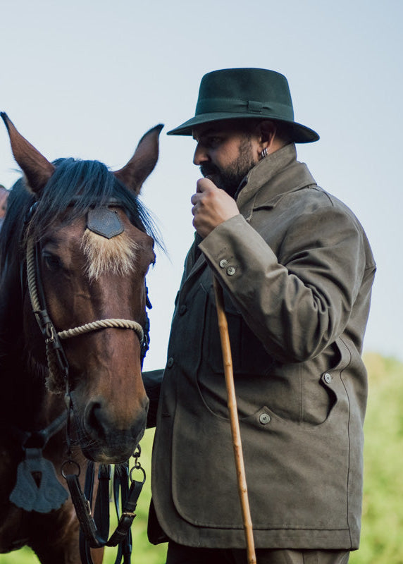 Giacca maremmana tela olona marrone