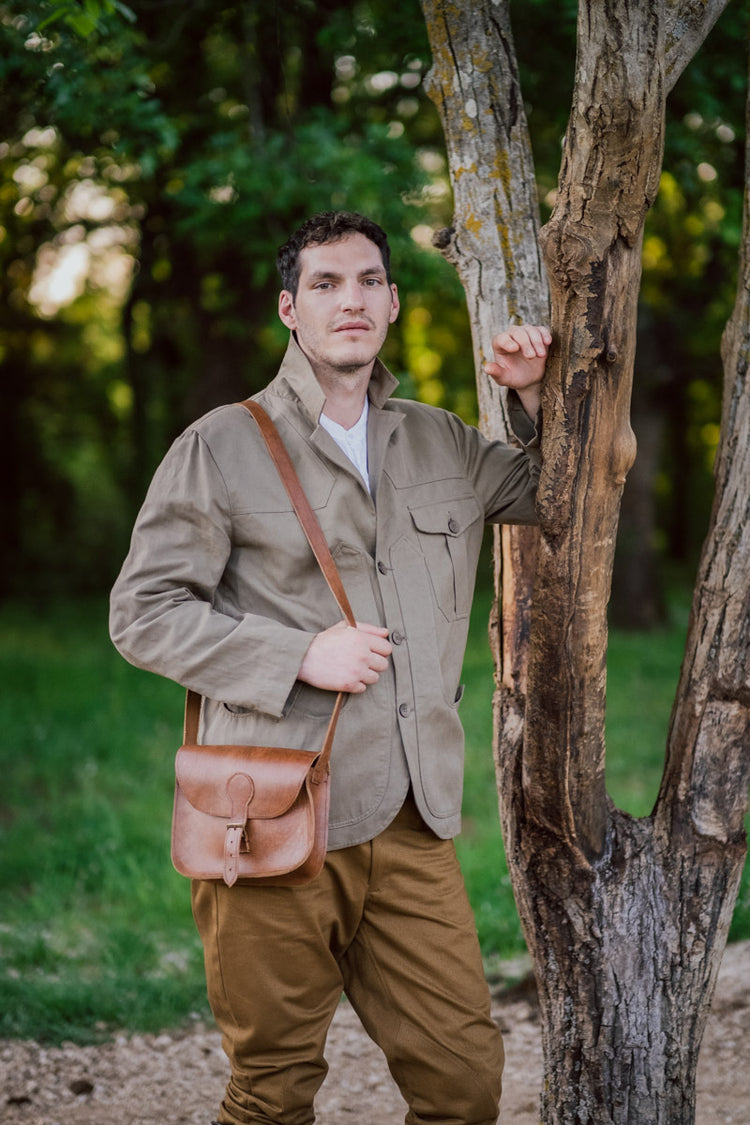 Giacca maremmana sfoderata cotone sabbia