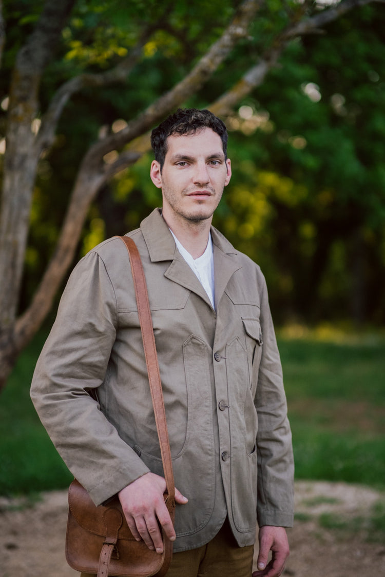 Giacca maremmana sfoderata cotone sabbia