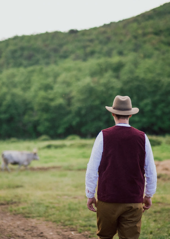 Cappello feltro beige