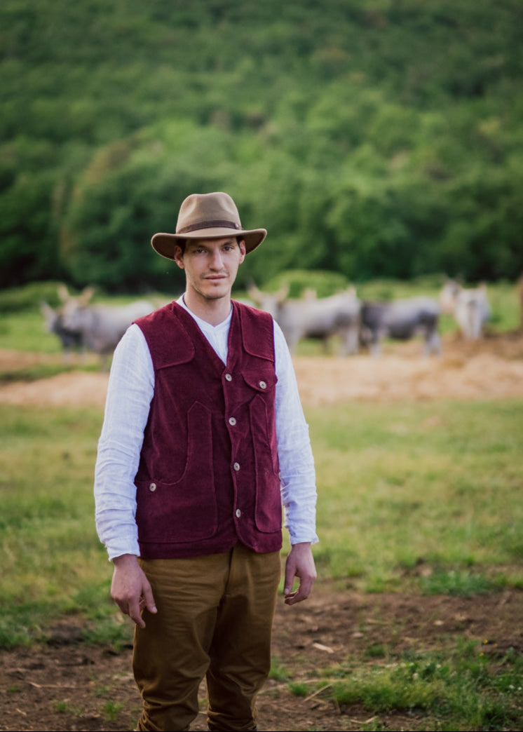 Cappello feltro beige