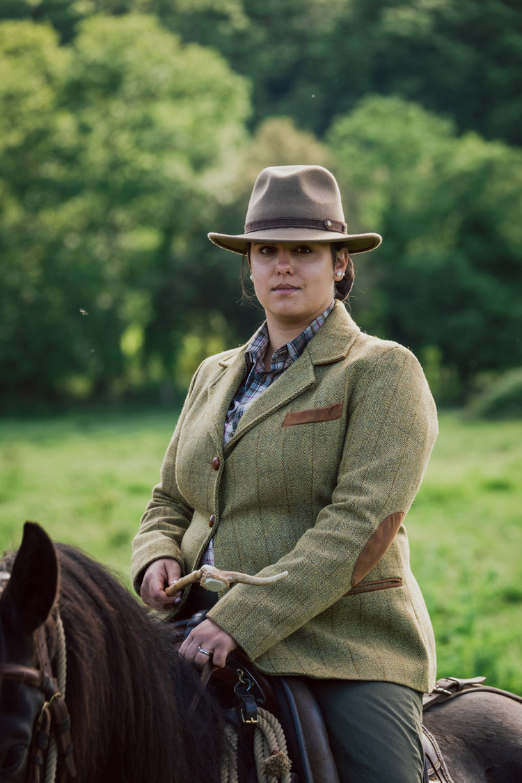 Giacca lana tweed modello "Viola"