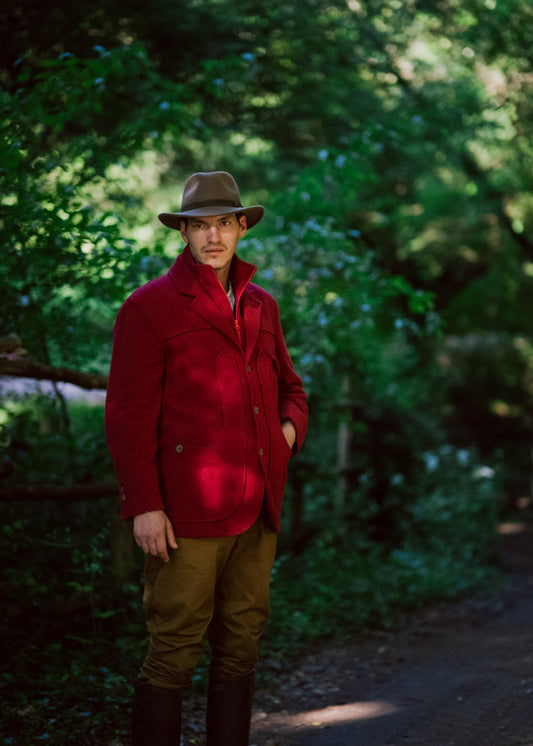 Giacca maremmana lana rosso