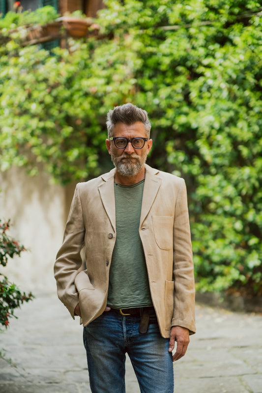 Giacca lino coloniale modello "Buttero"