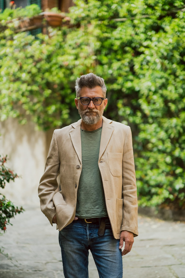 Giacca lino coloniale modello "Buttero"