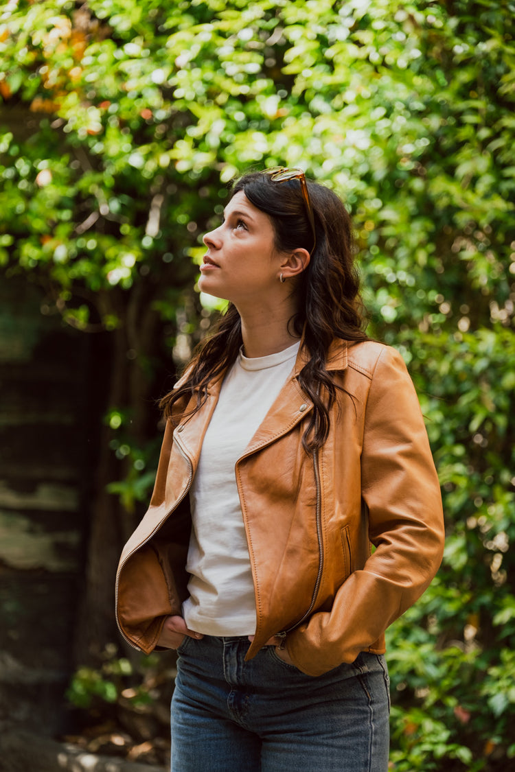 Giubbotto in pelle modello "Chiodo"