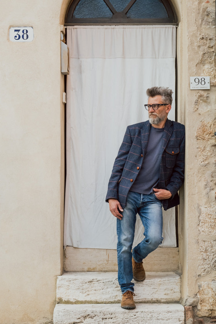 Giacca lana tweed modello "Buttero"