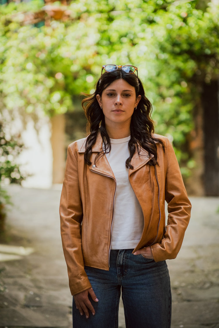 Giubbotto in pelle modello "Chiodo"