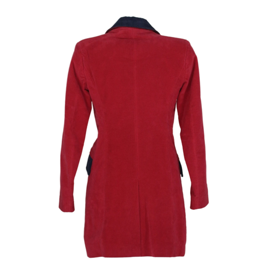 Cappotto fustagno rosso modello "Alice"