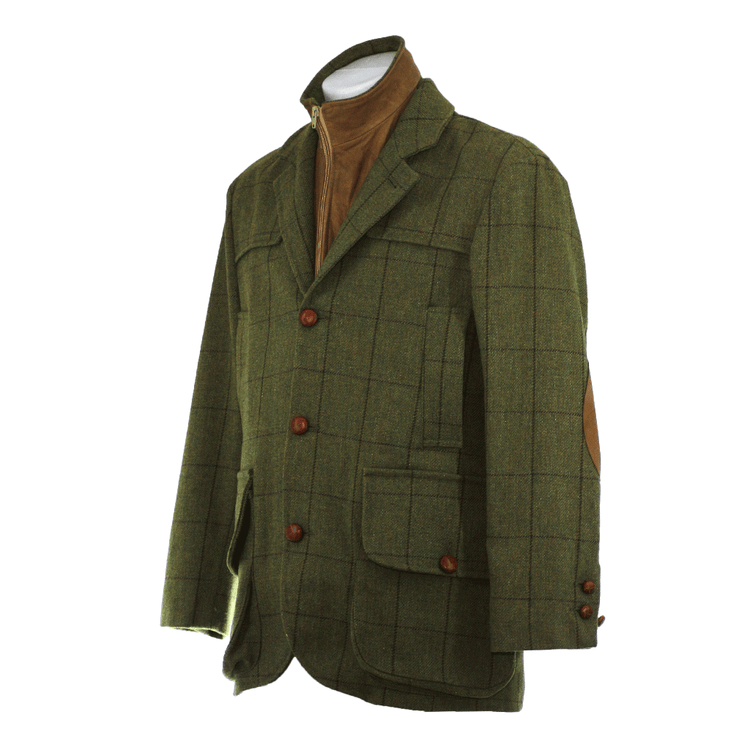 Giaccone lana tweed verde modello "Amiata"