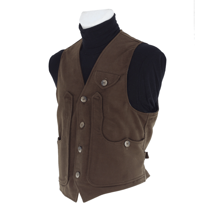 Gilè maremmano fustagno marrone