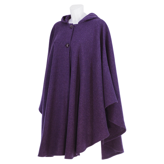 Mantella lana viola modello "Luisella"- taglia unica