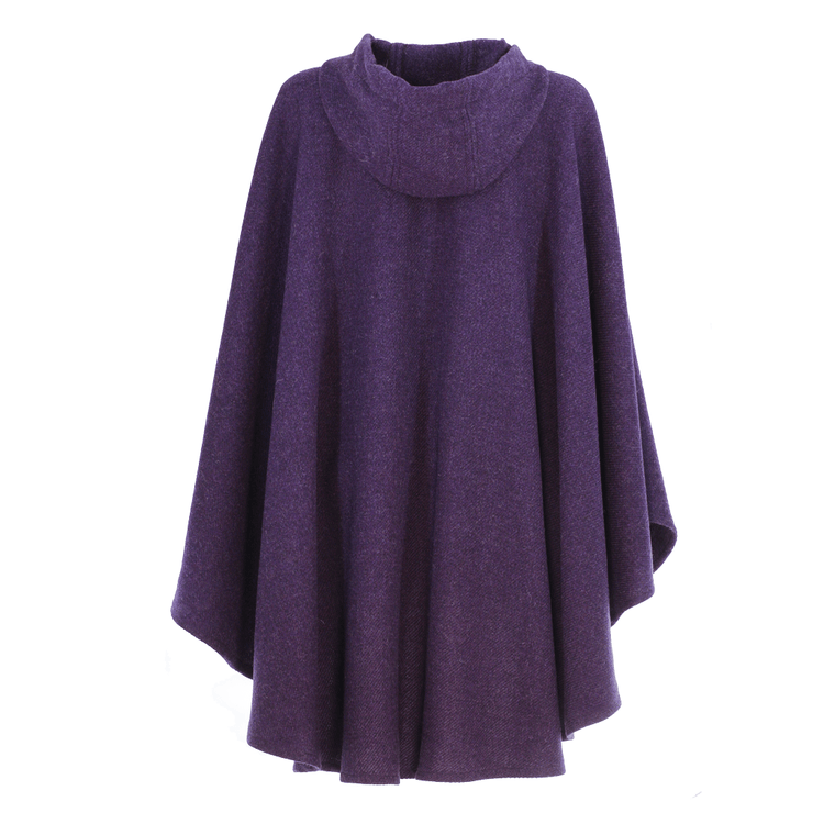 Mantella lana viola modello "Luisella"- taglia unica