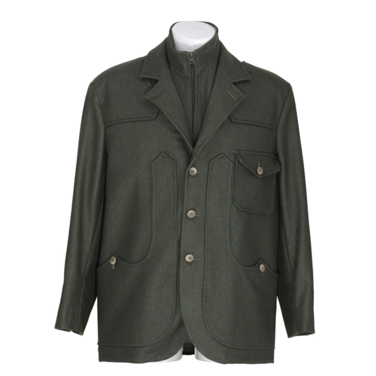 Giacca maremmana lana loden verde