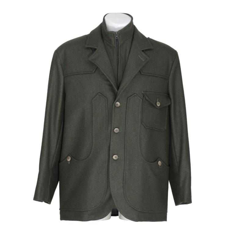Giacca maremmana lana loden verde