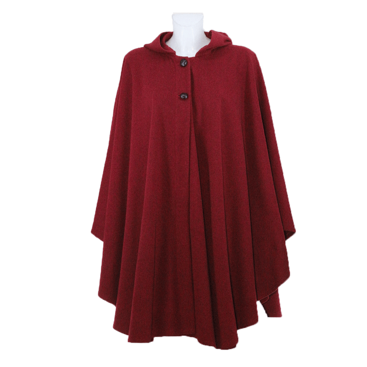 Mantella lana rosso modello "Luisella" - taglia unica